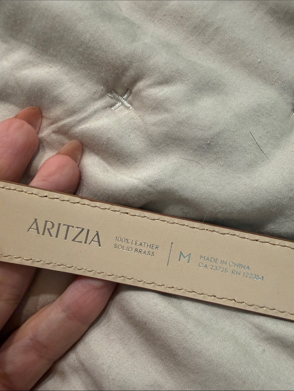 Aritzia Tan Suede Belt with Silver Buckle NWT Sz M - Picture 2 of 4